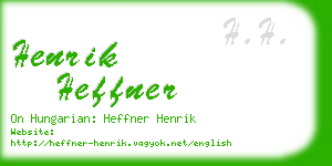 henrik heffner business card